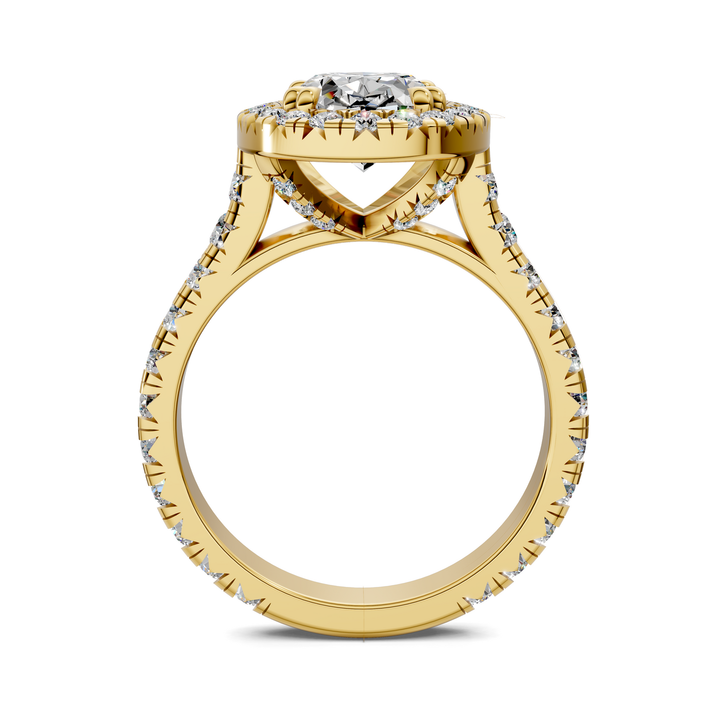Kiana Halo Cathedral Ring