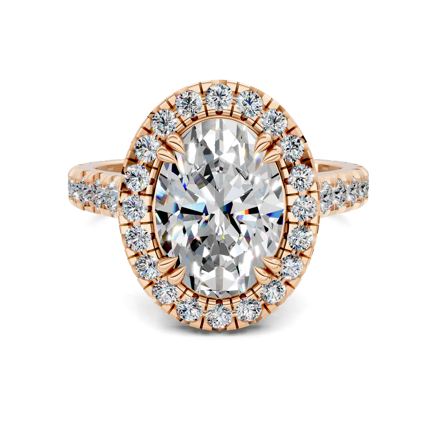 Kiana Halo Cathedral Ring