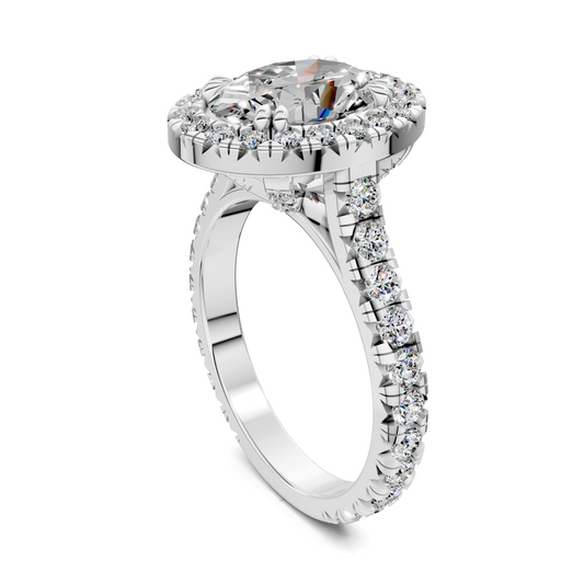 Kiana Halo Cathedral Ring