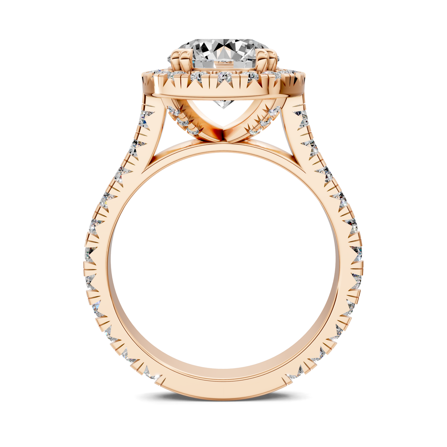Kiana Halo Cathedral Ring