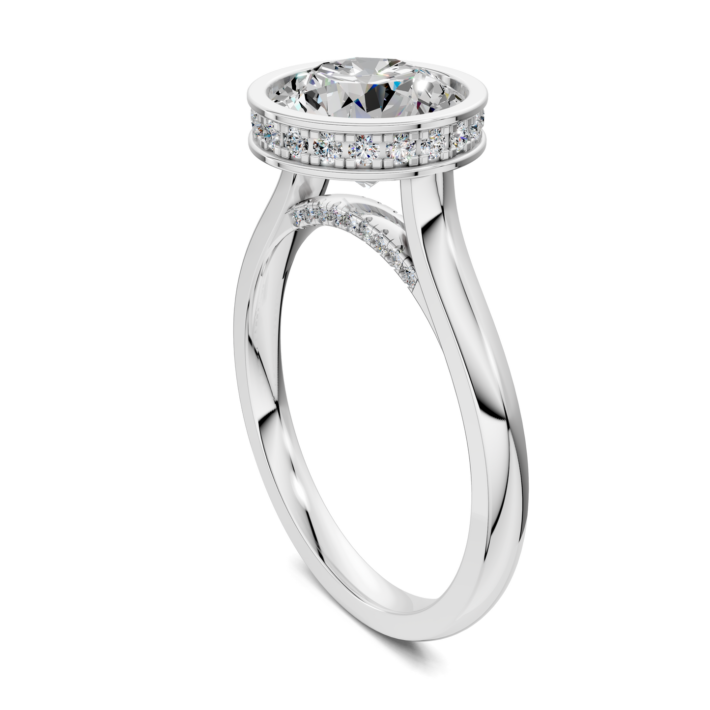 Jazmin Bezel Halo Ring