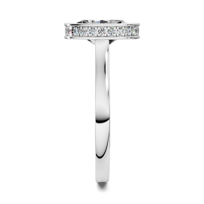 Jazmin Bezel Halo Ring