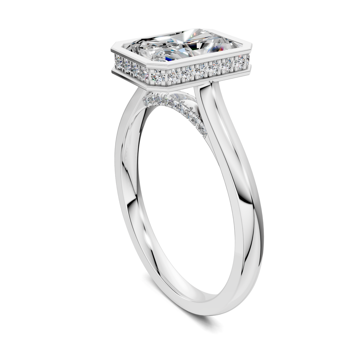 Jazmin Bezel Halo Ring