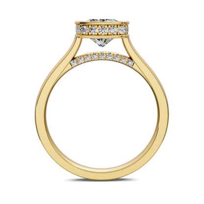 Jazmin Bezel Halo Ring