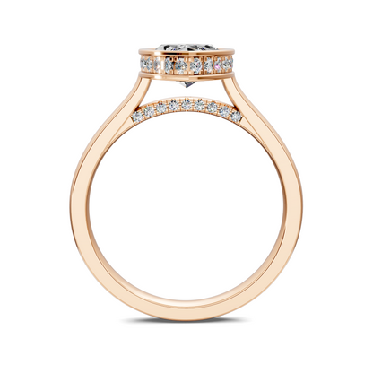 Jazmin Bezel Halo Ring