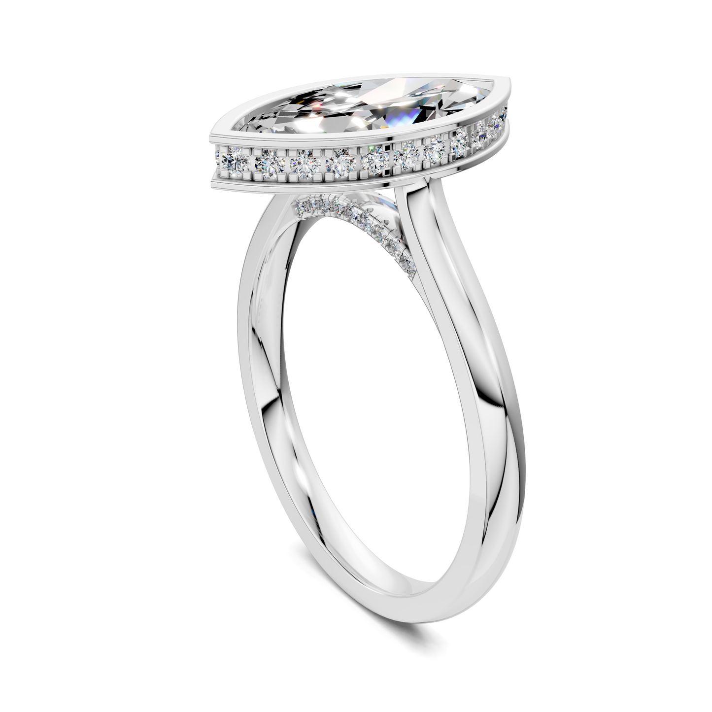 Jazmin Bezel Halo Ring