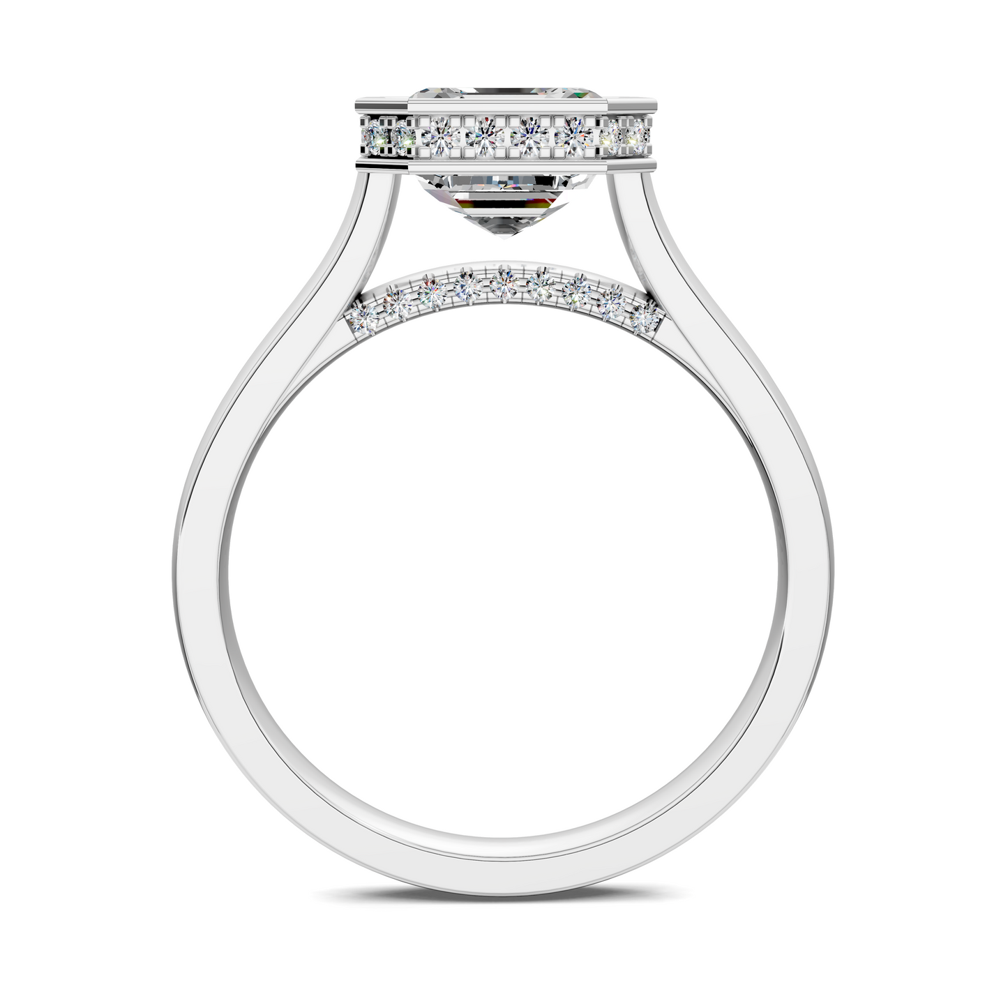 Jazmin Bezel Halo Ring