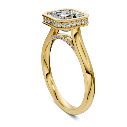 Jazmin Bezel Halo Ring