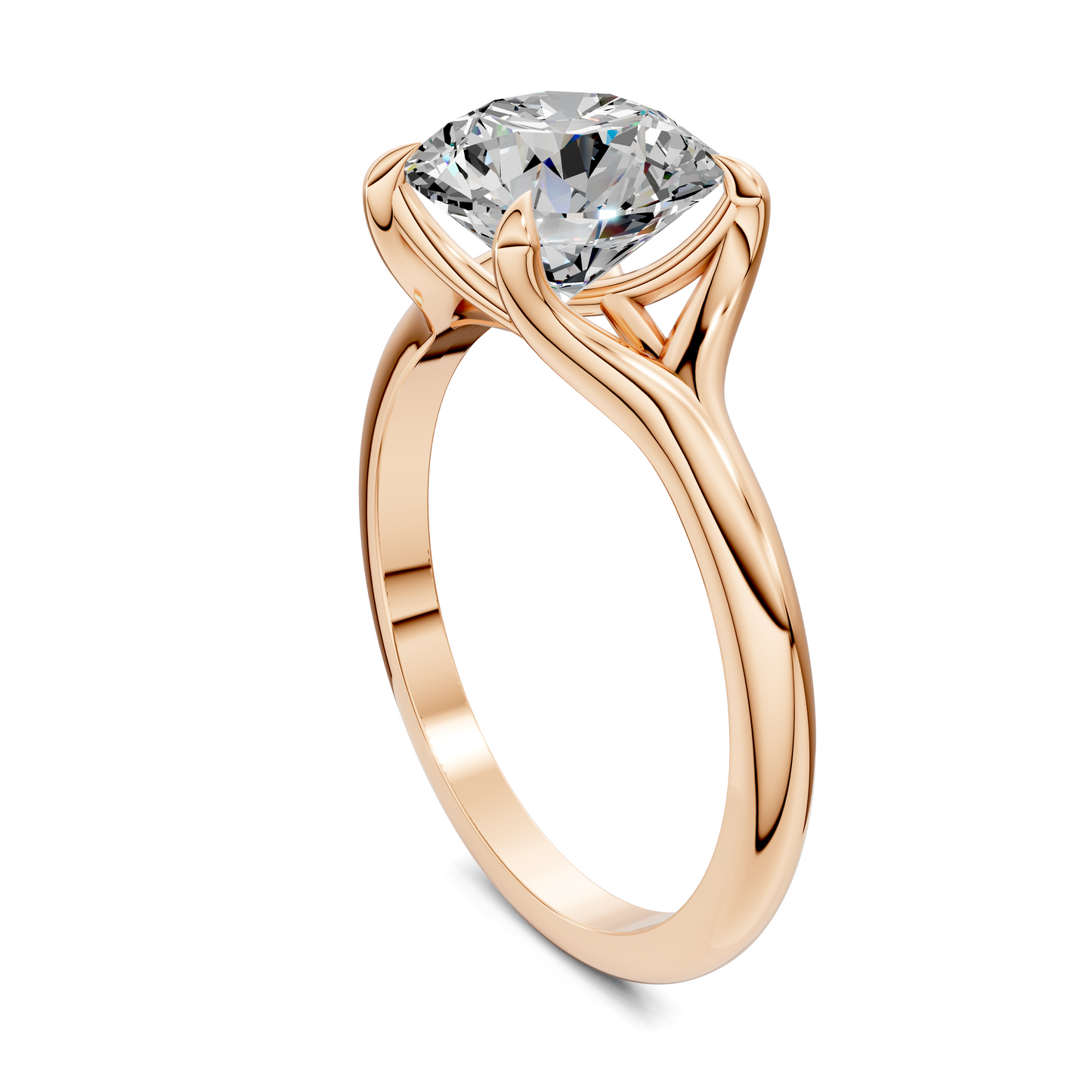 Jillian Split Shank Solitaire Ring