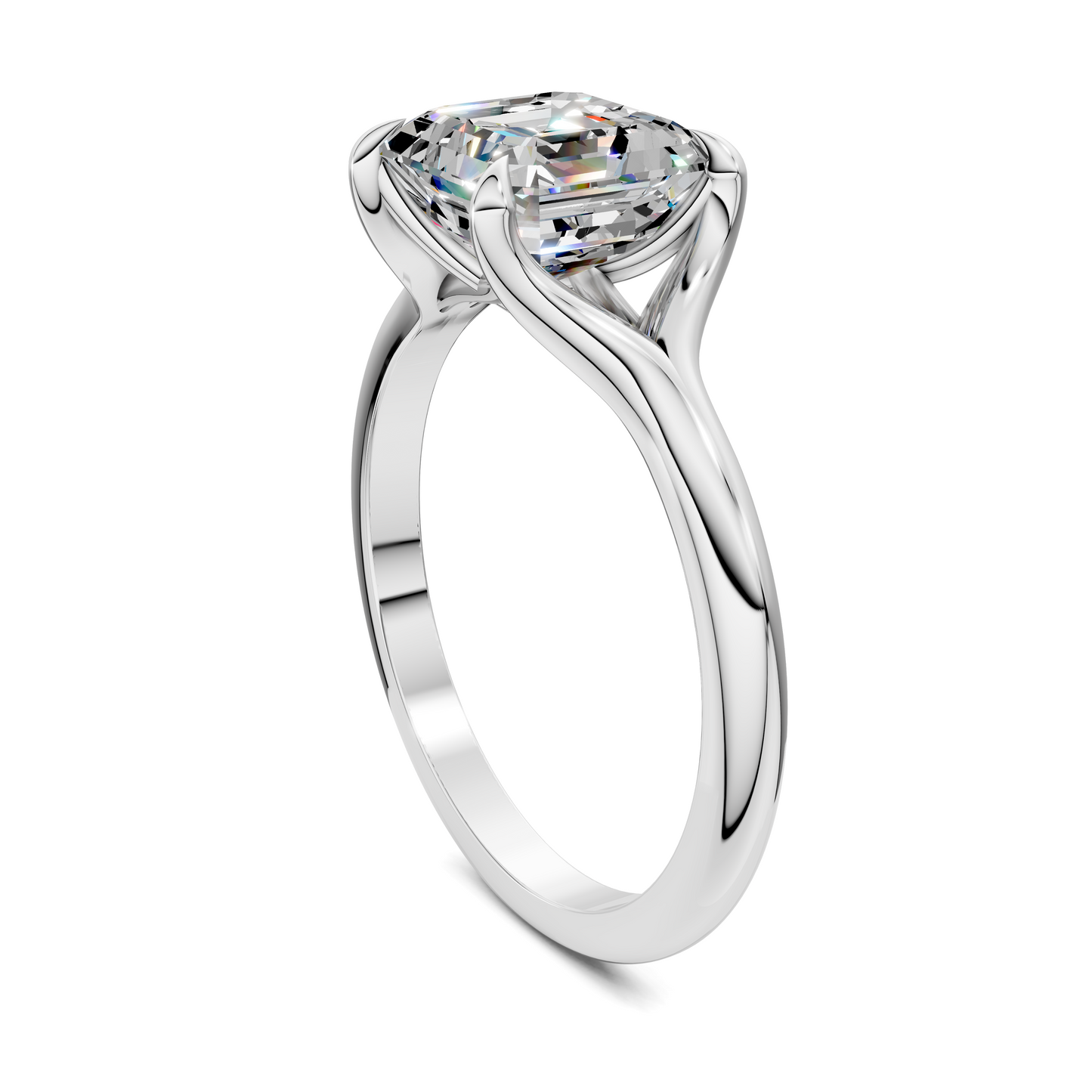 Jillian Split Shank Solitaire Ring