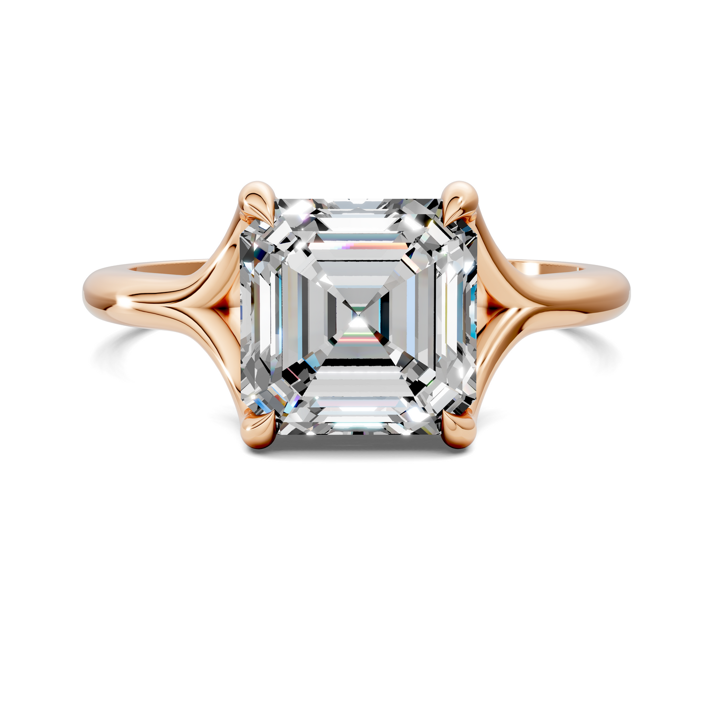 Jillian Split Shank Solitaire Ring