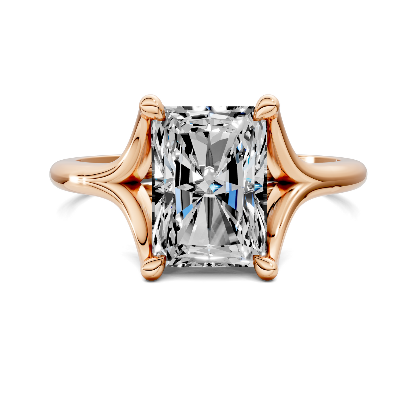 Jillian Split Shank Solitaire Ring