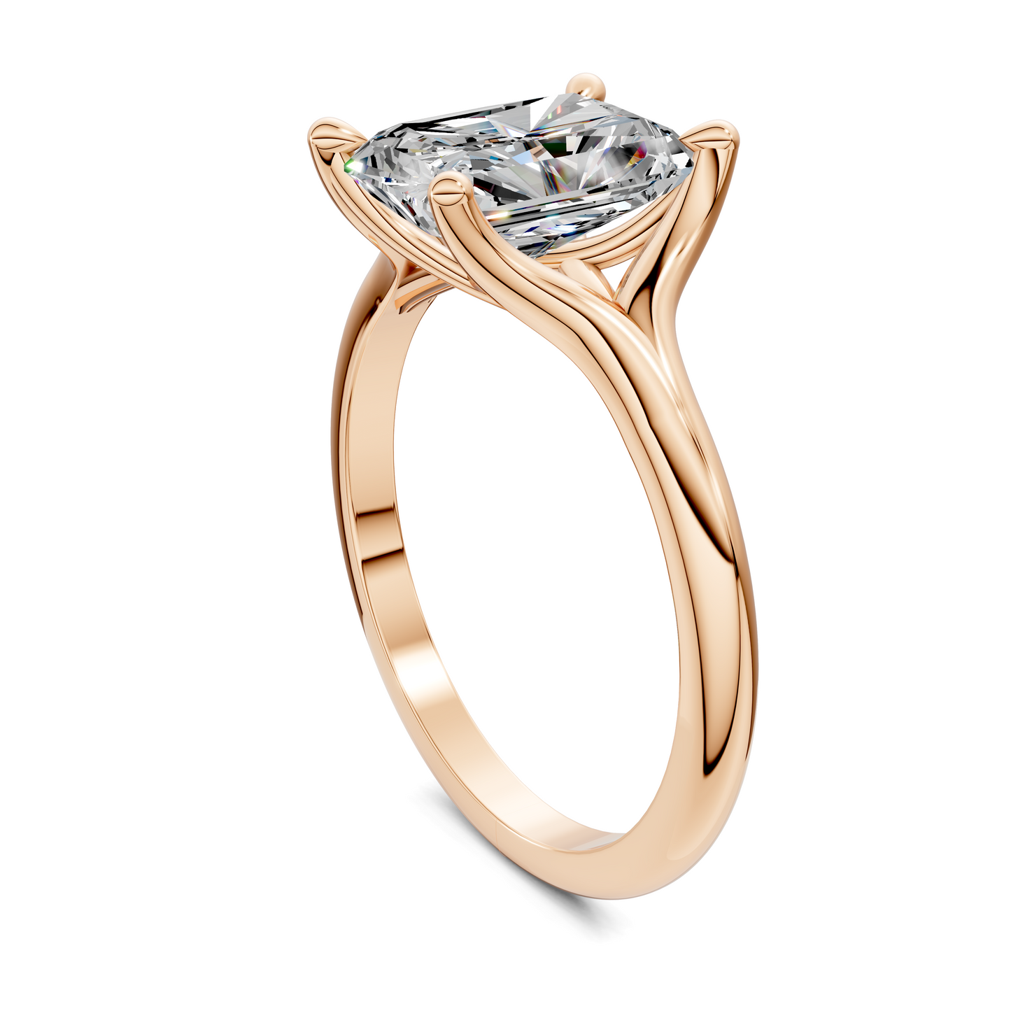Jillian Split Shank Solitaire Ring