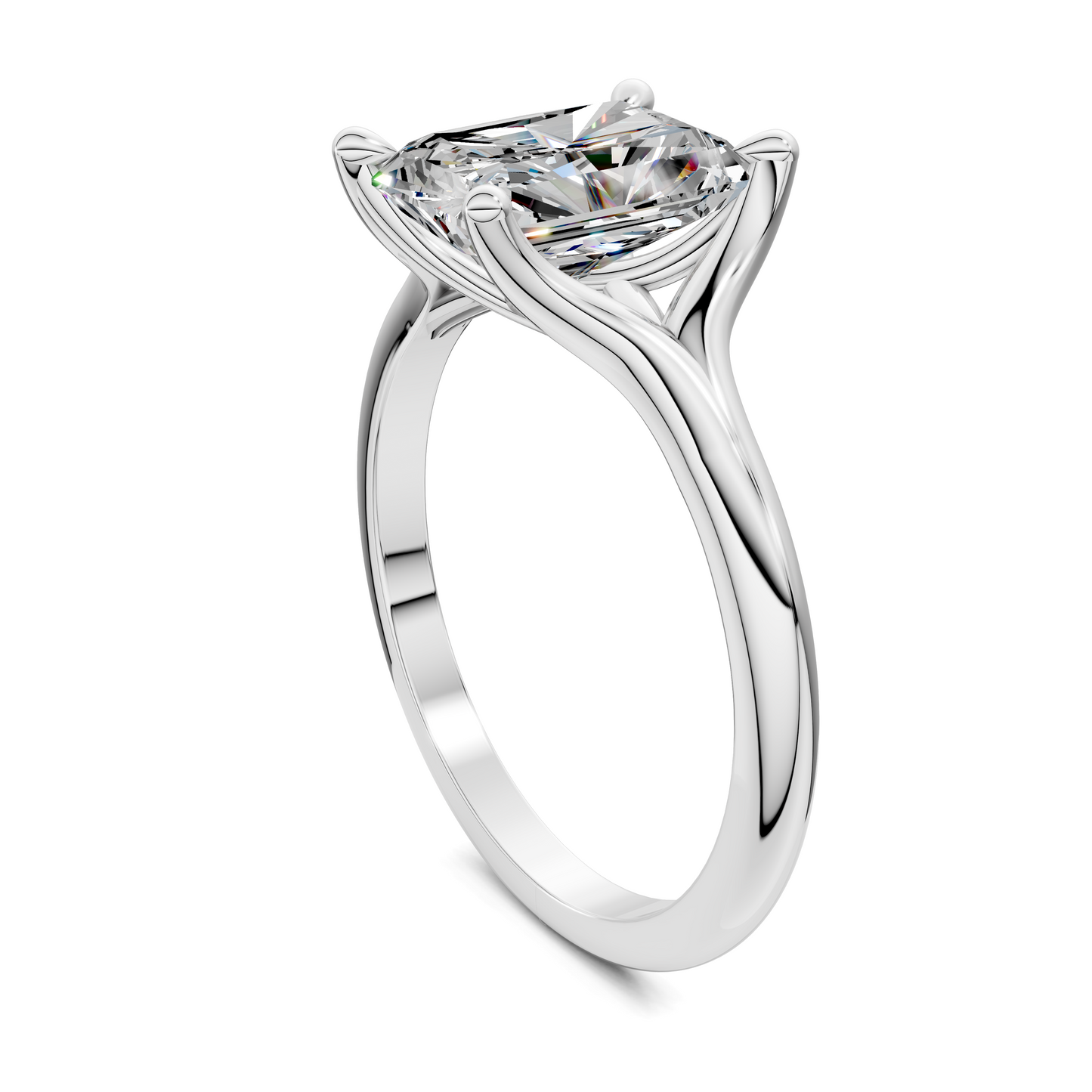 Jillian Split Shank Solitaire Ring