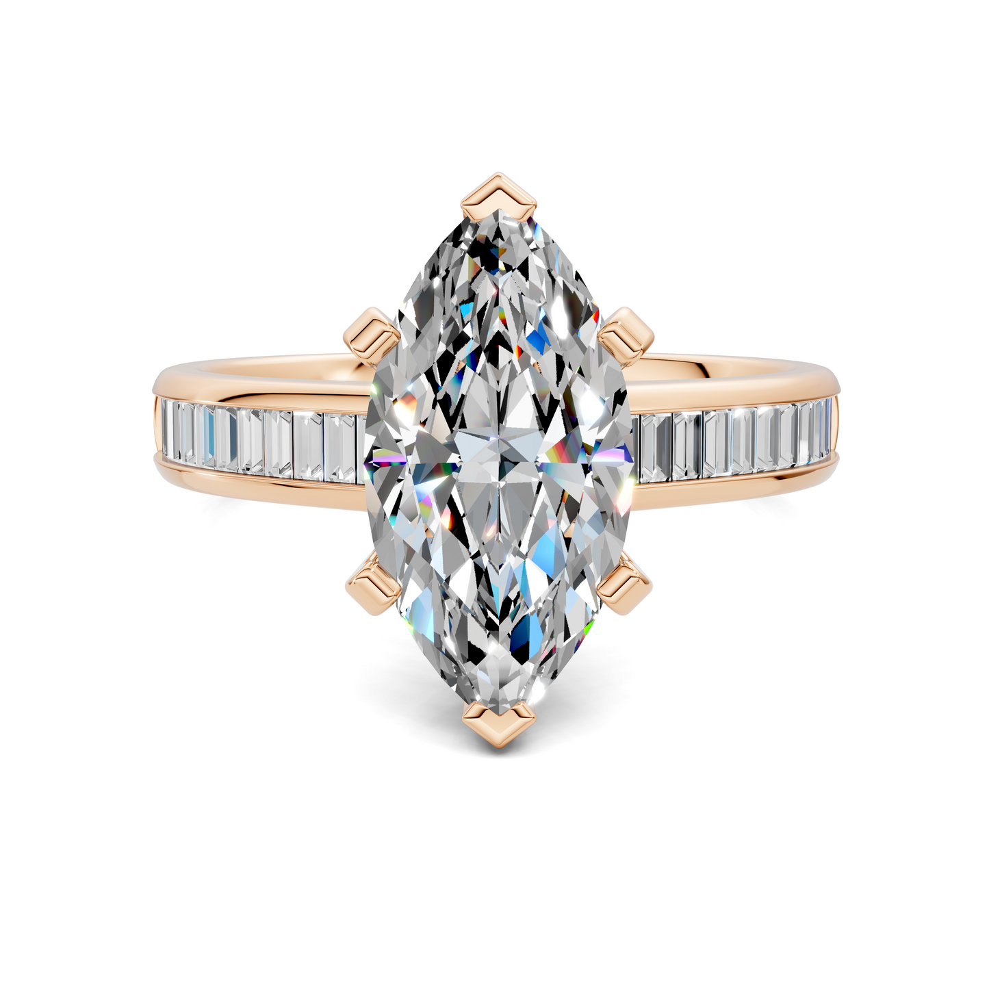 Cindy Baguette Channel Ring