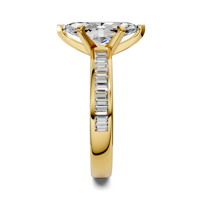 Cindy Baguette Channel Ring