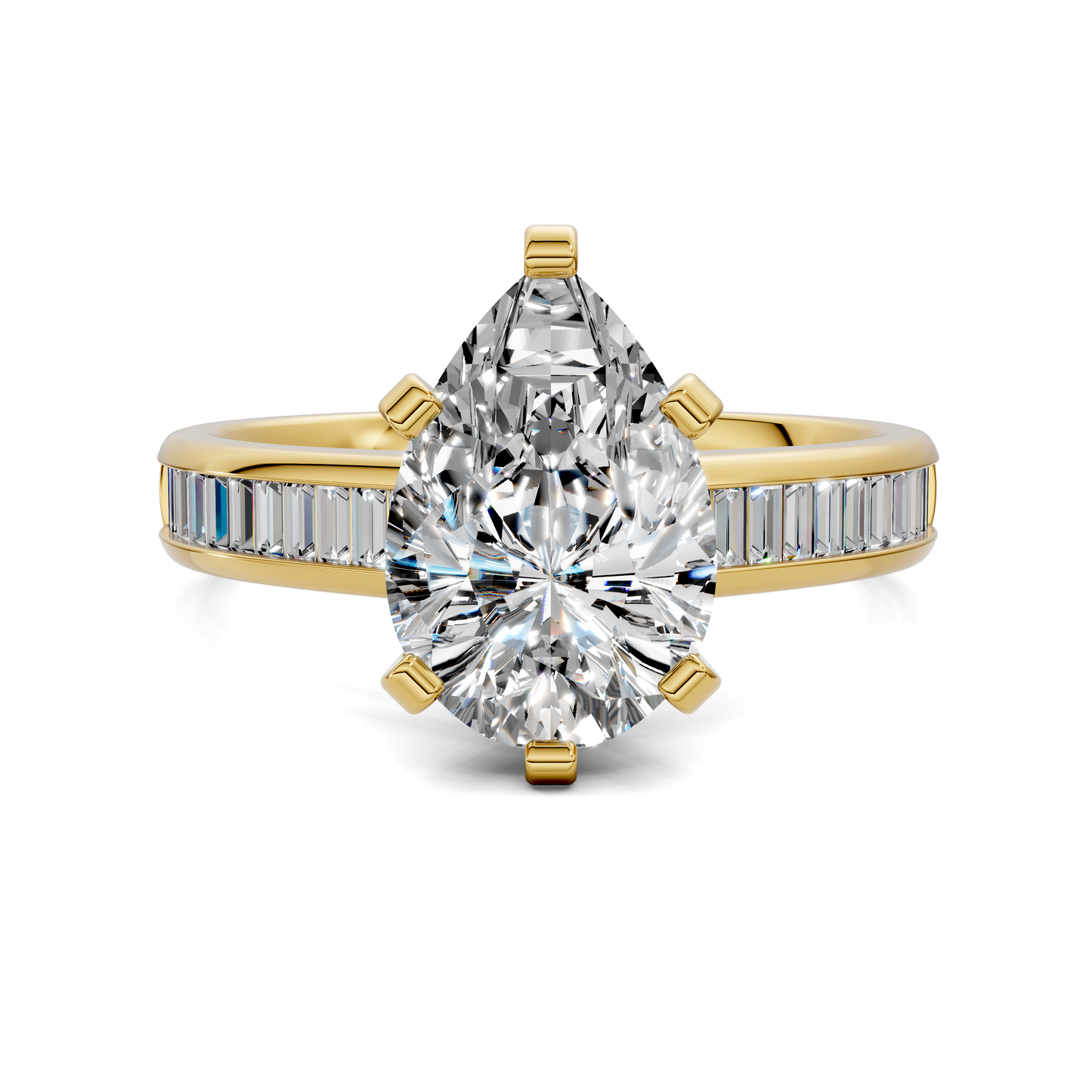 Cindy Baguette Channel Ring