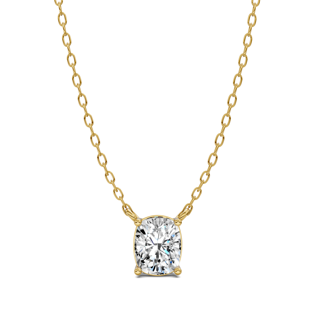 Solitaire Cushion Diamond Pendant