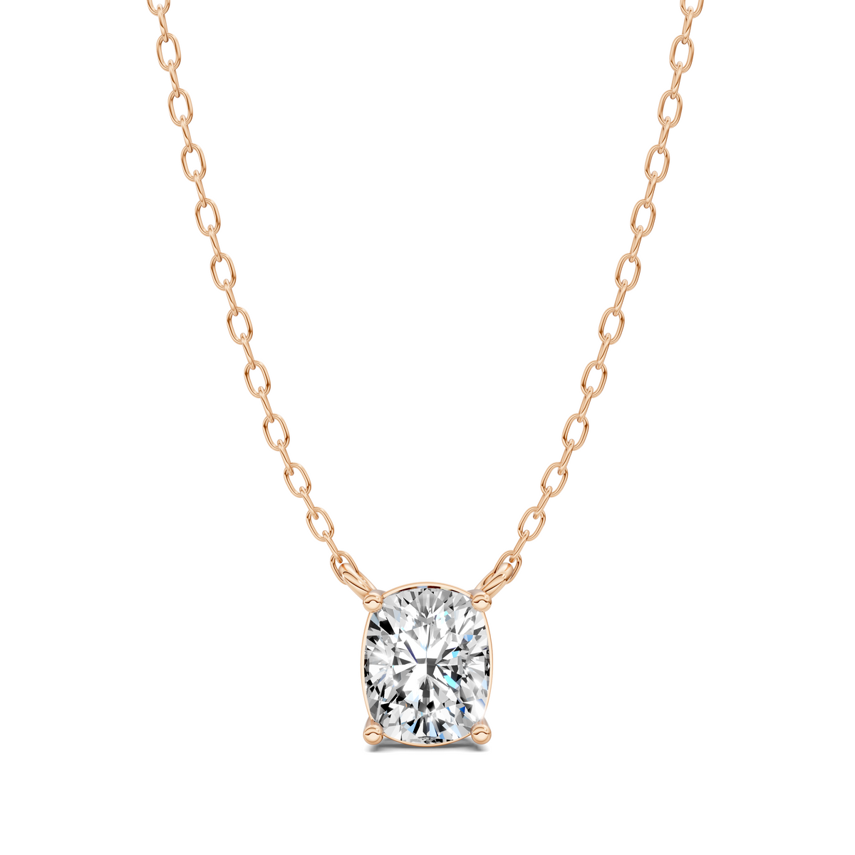 Solitaire Cushion Diamond Pendant