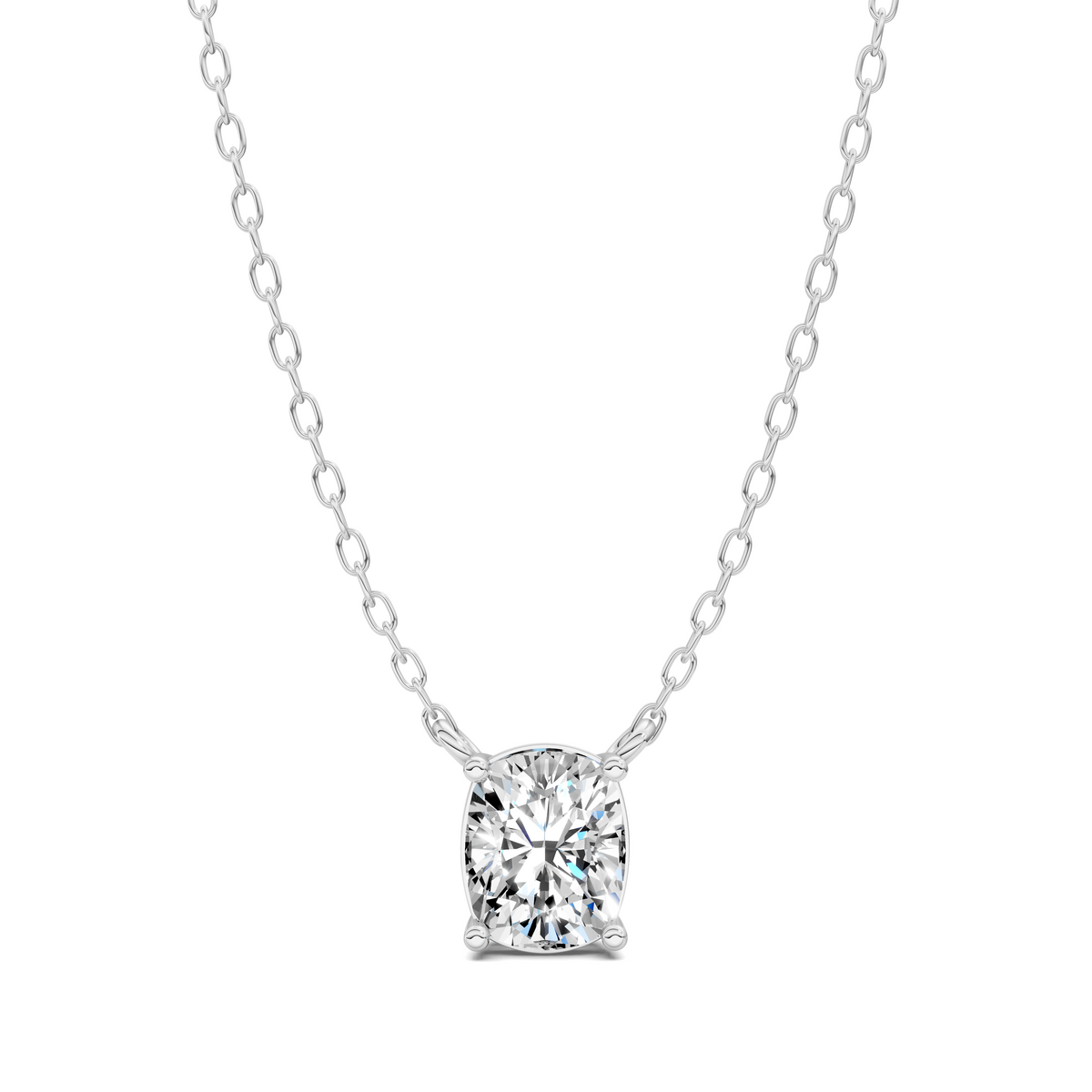 Solitaire Cushion Diamond Pendant