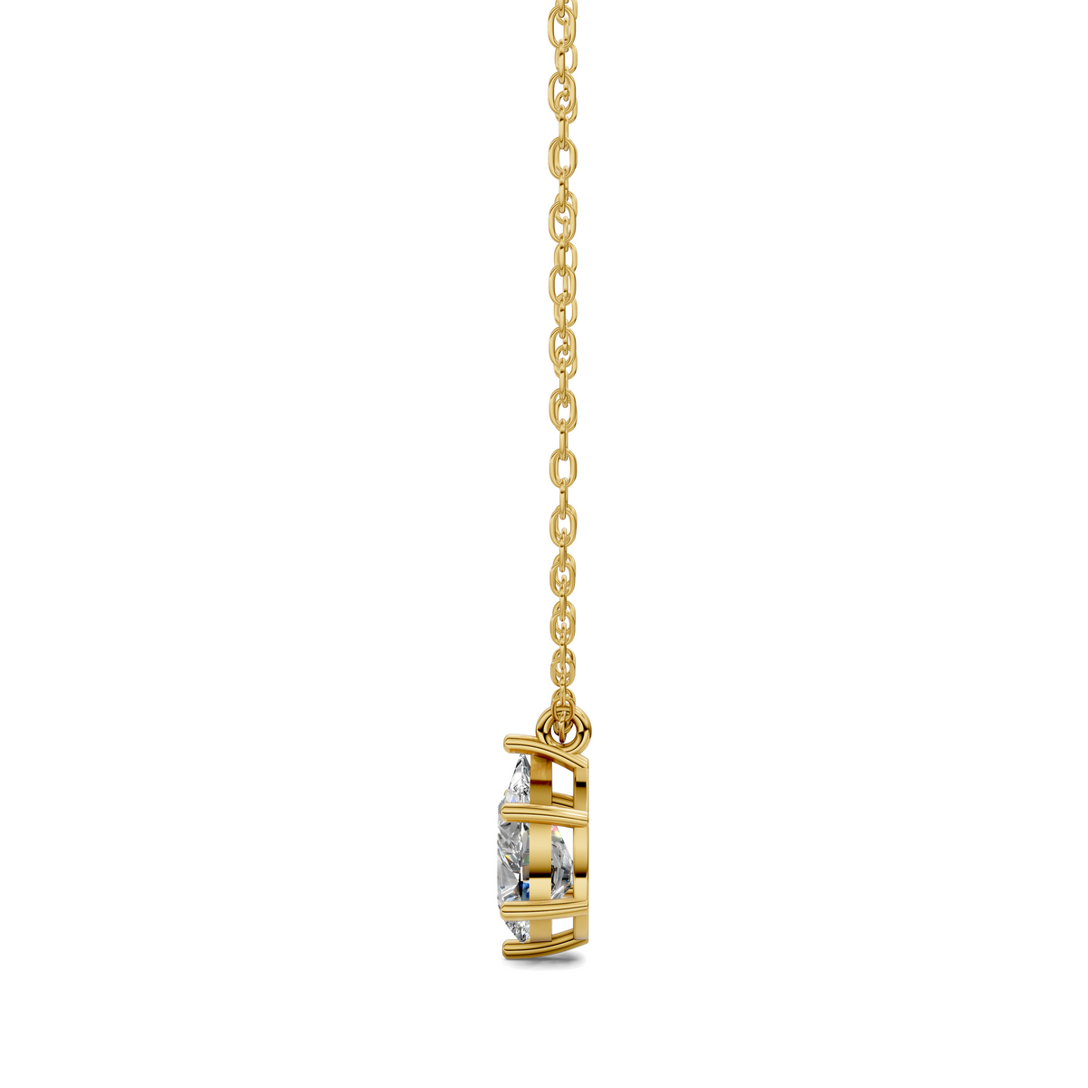 Solitaire Pear Diamond Pendant