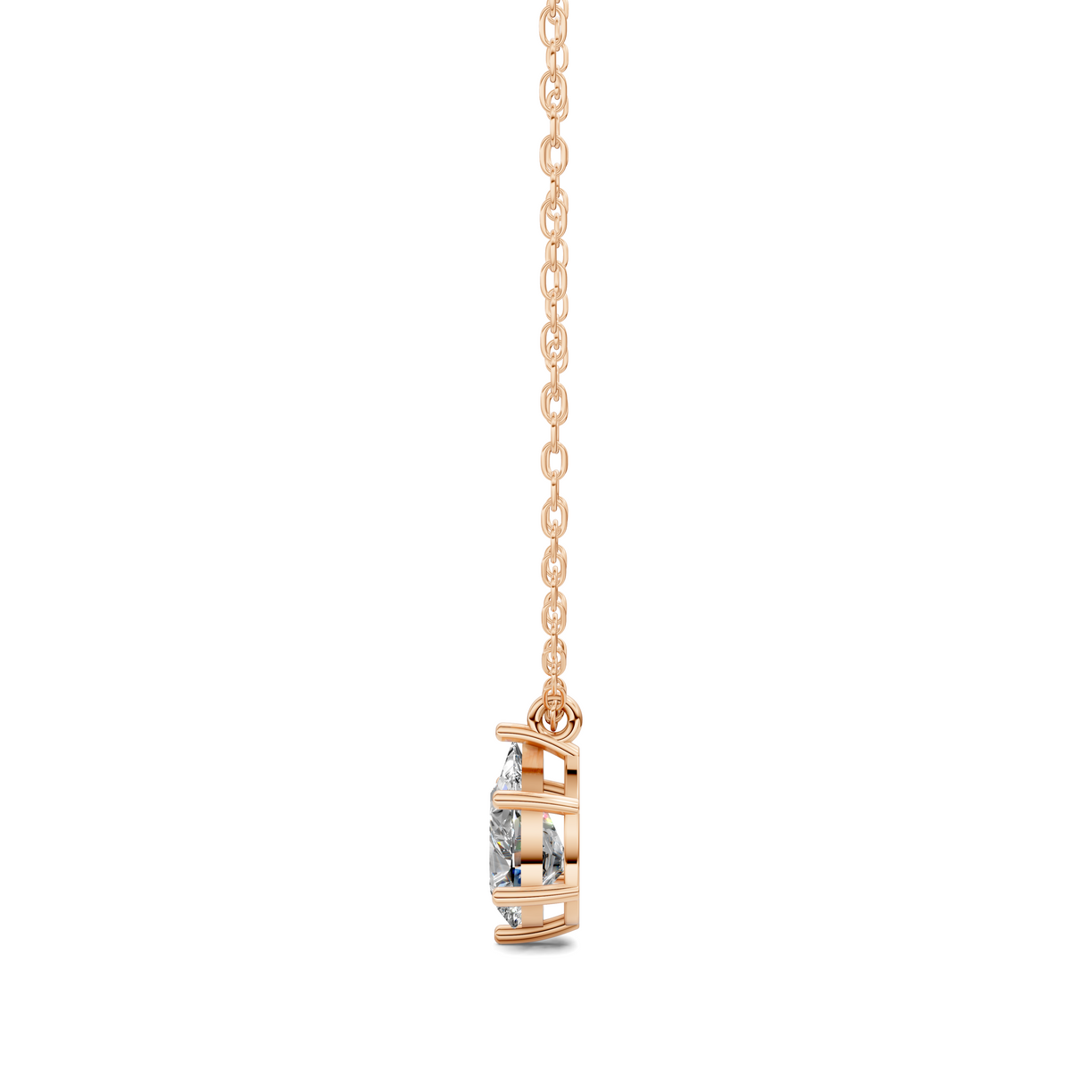 Solitaire Pear Diamond Pendant