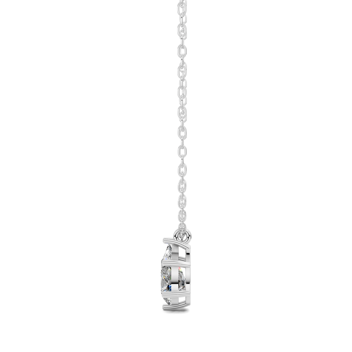Solitaire Pear Diamond Pendant