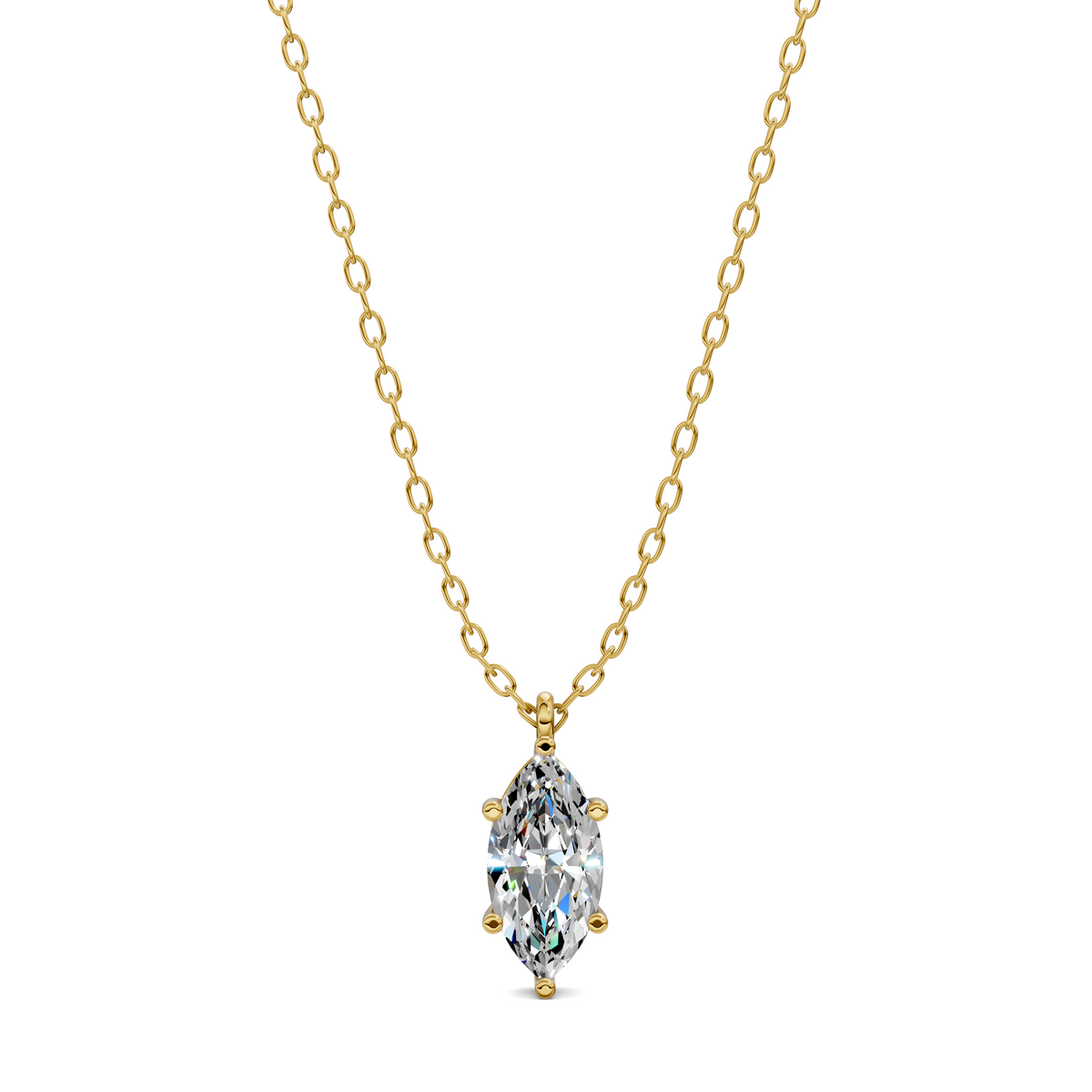 Solitaire Marquise Diamond Pendant