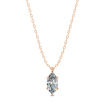 Solitaire Marquise Diamond Pendant