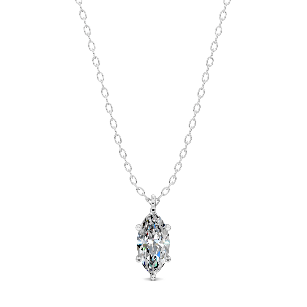 Solitaire Marquise Diamond Pendant
