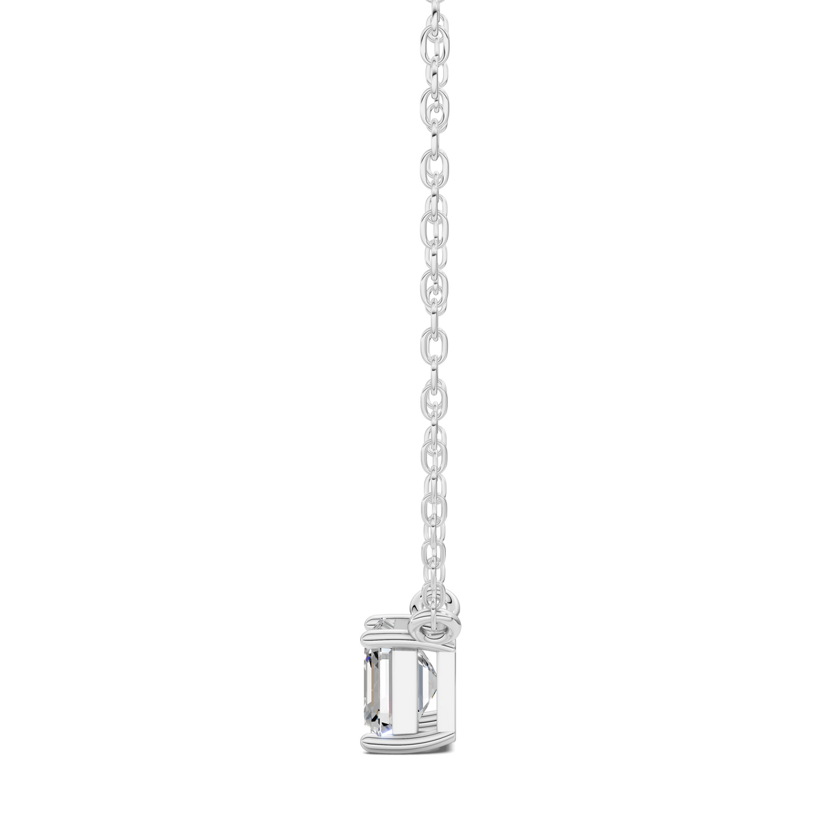 Solitaire Asscher Diamond Pendant