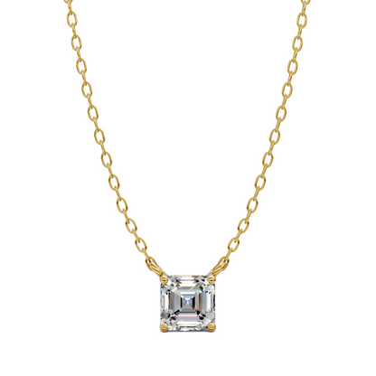 Solitaire Asscher Diamond Pendant