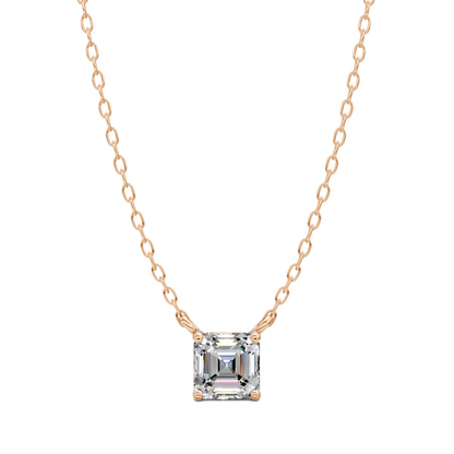 Solitaire Asscher Diamond Pendant