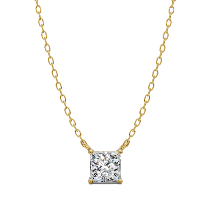 Solitaire Princess Diamond Pendant