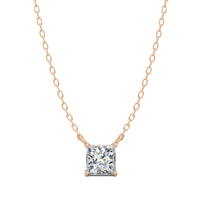 Solitaire Princess Diamond Pendant