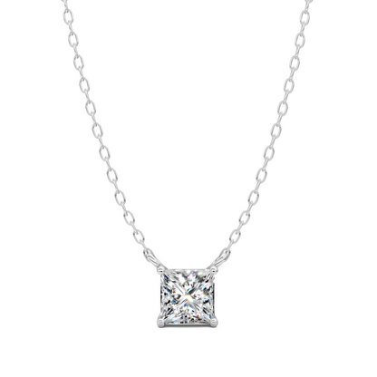 Solitaire Princess Diamond Pendant