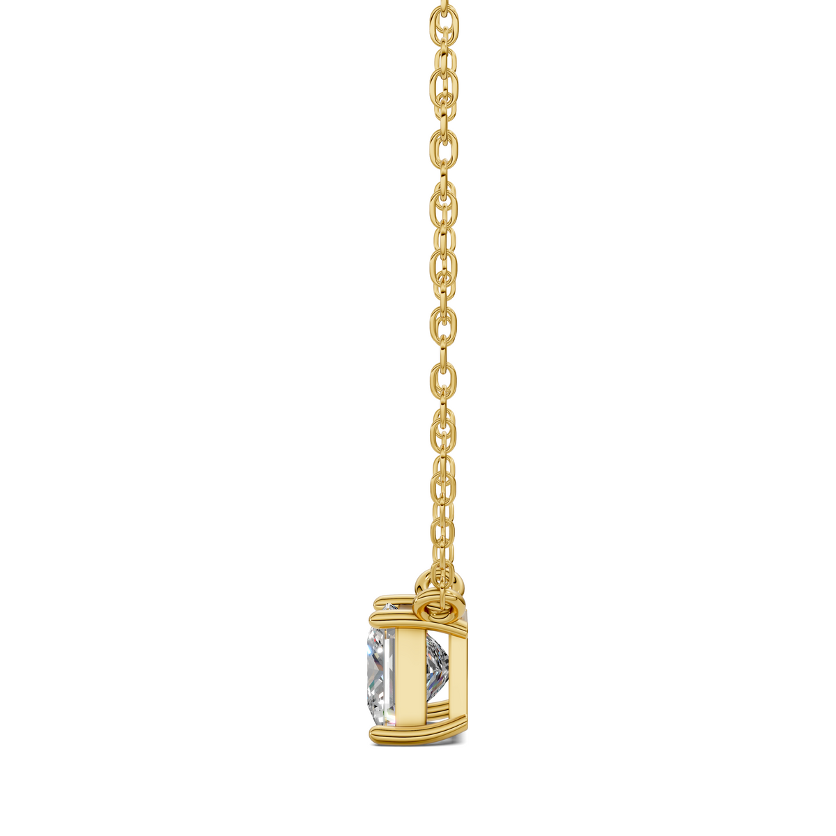 Solitaire Princess Diamond Pendant