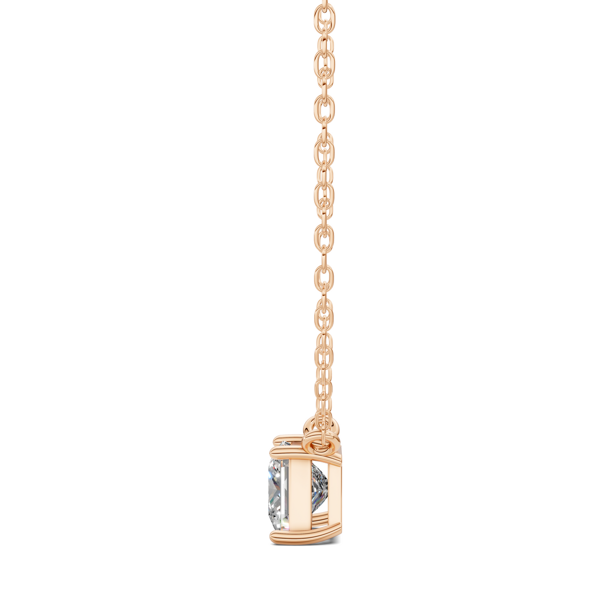 Solitaire Princess Diamond Pendant