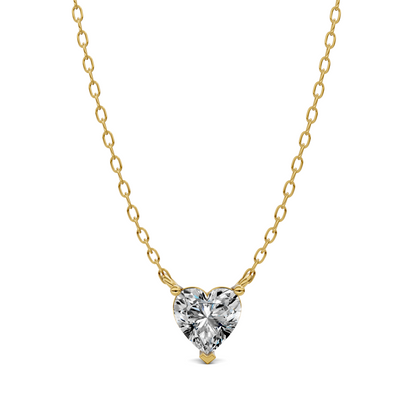 Solitaire Heart Diamond Pendant