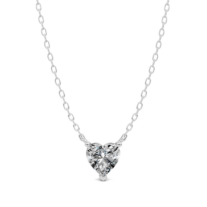 Solitaire Heart Diamond Pendant