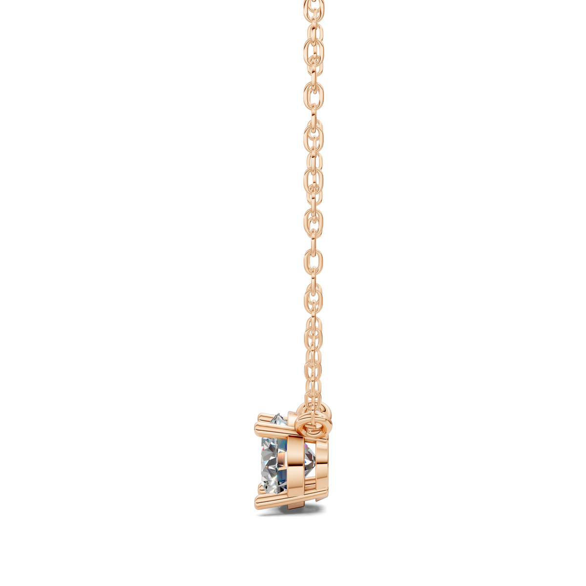 Solitaire Round Diamond Pendent