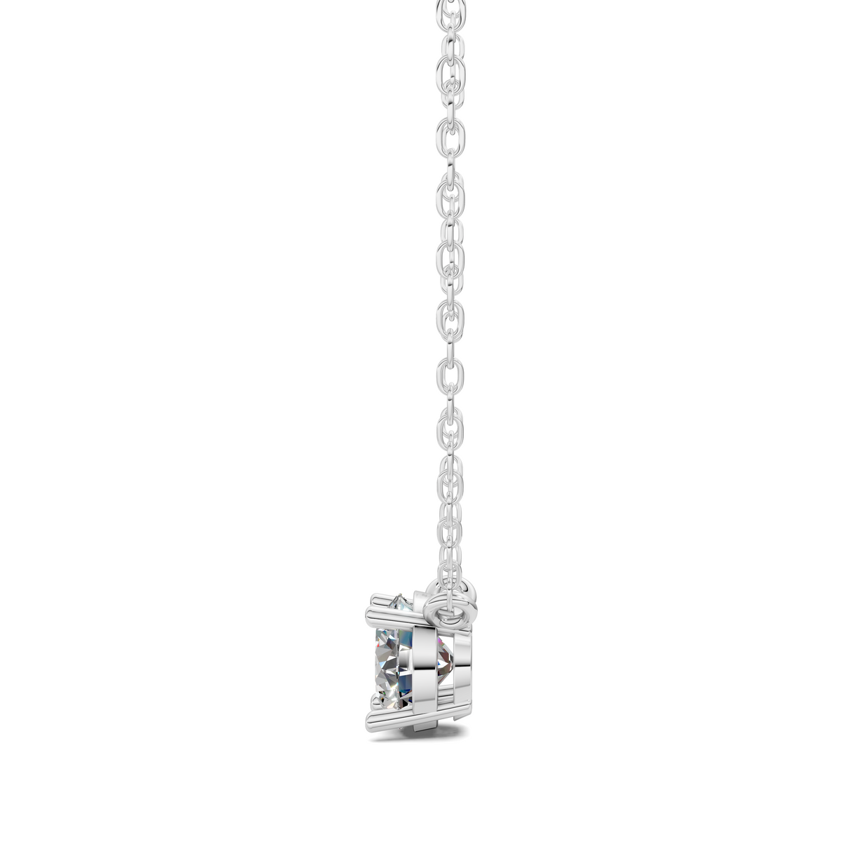 Solitaire Round Diamond Pendent