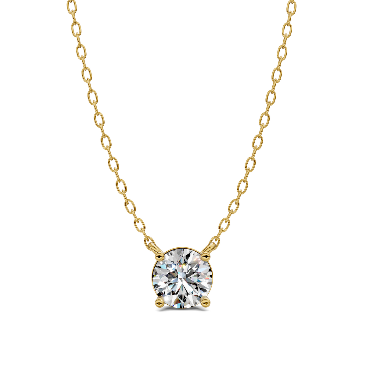 Solitaire Round Diamond Pendent