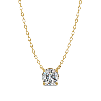 Solitaire Round Diamond Pendent