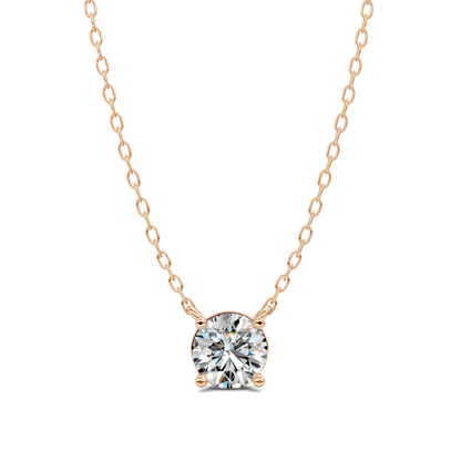 Solitaire Round Diamond Pendent