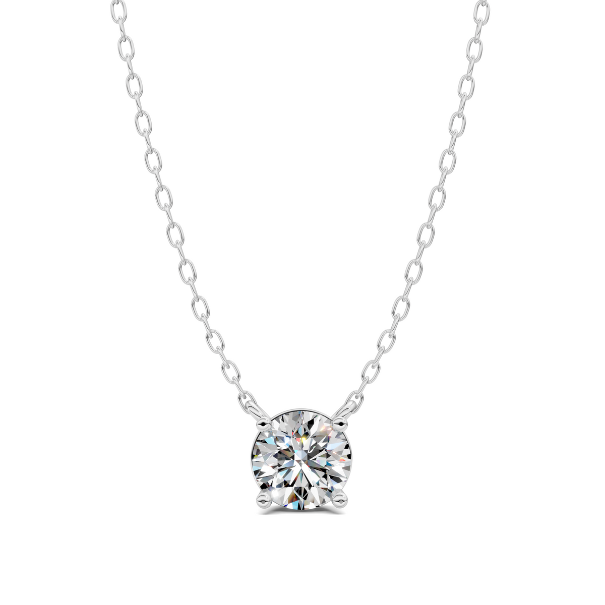 Solitaire Round Diamond Pendent