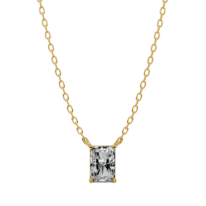 Solitaire Radiant Diamond Pendant