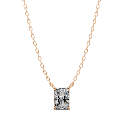 Solitaire Radiant Diamond Pendant