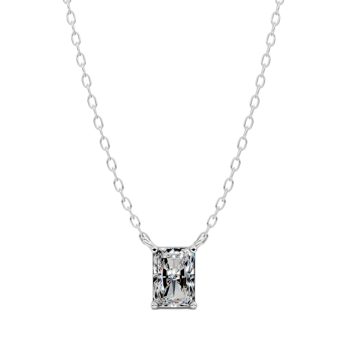 Solitaire Radiant Diamond Pendant