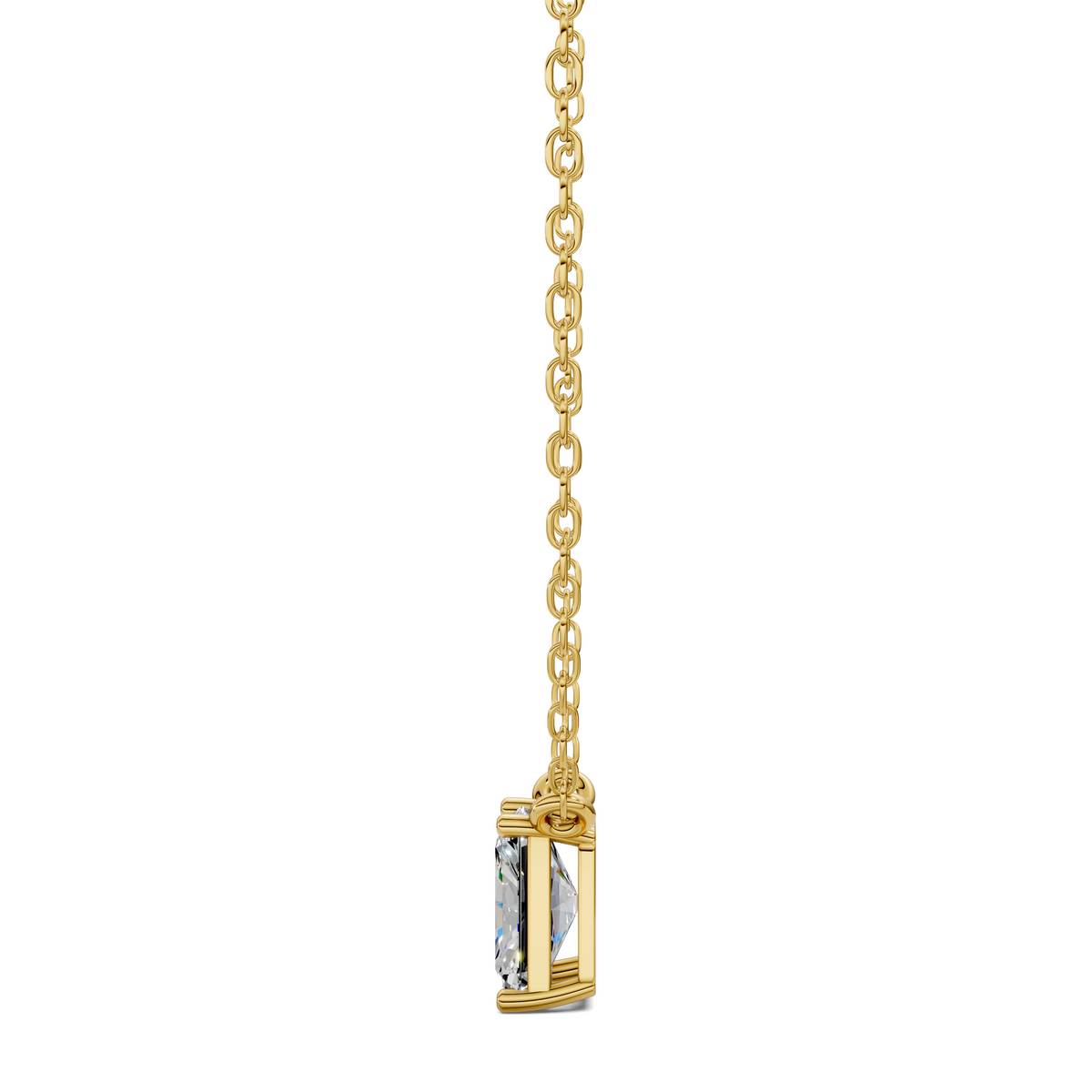 Solitaire Radiant Diamond Pendant